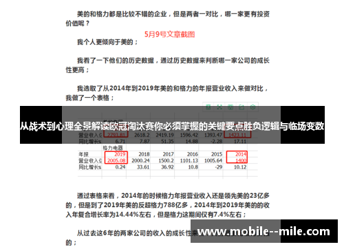 从战术到心理全景解读欧冠淘汰赛你必须掌握的关键要点胜负逻辑与临场变数 从战术到心理全景解读欧冠淘汰赛你必须掌握的关键要点胜负逻辑与临场变数